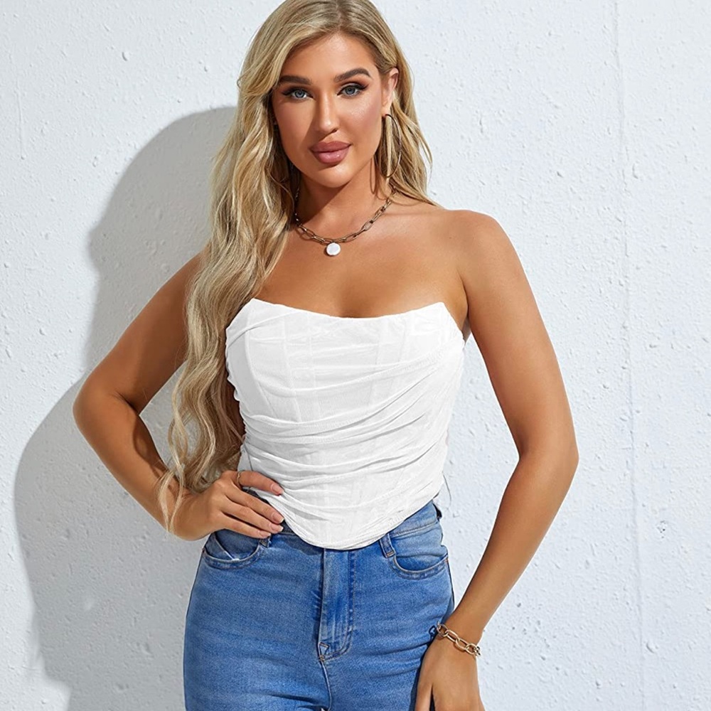 4X White Corset / Bustier top
